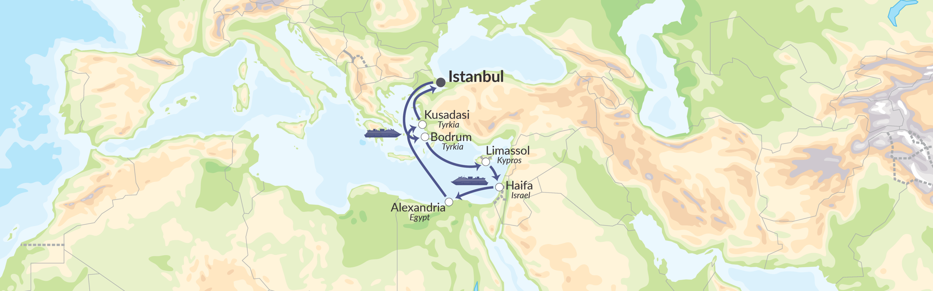 100192 Påskecruise Til Tyrkia, Israel Og Egypt