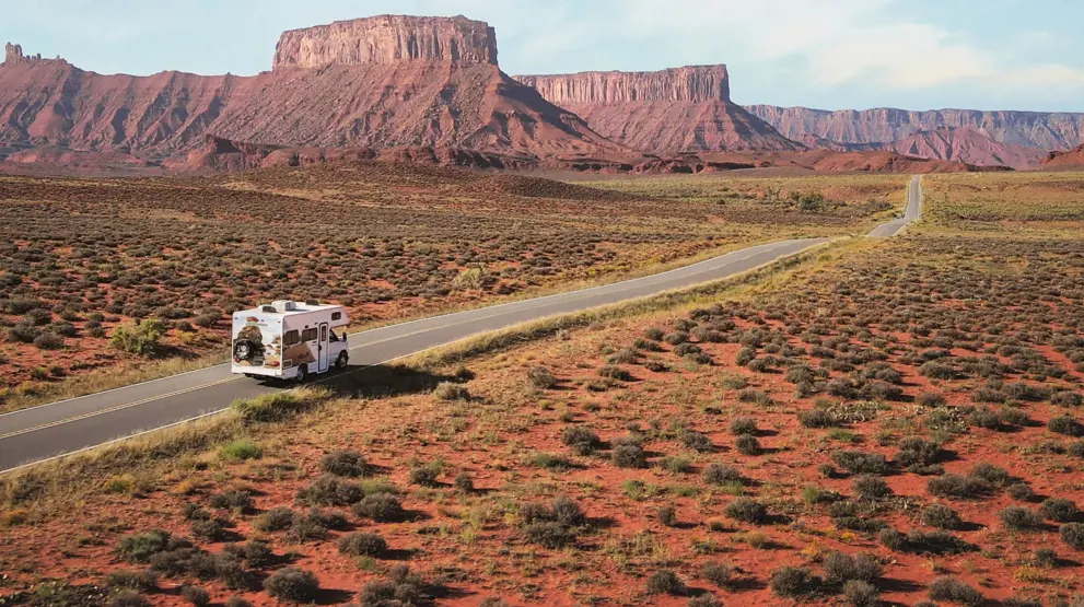 Ferie i bobil i Castle Valley i USA