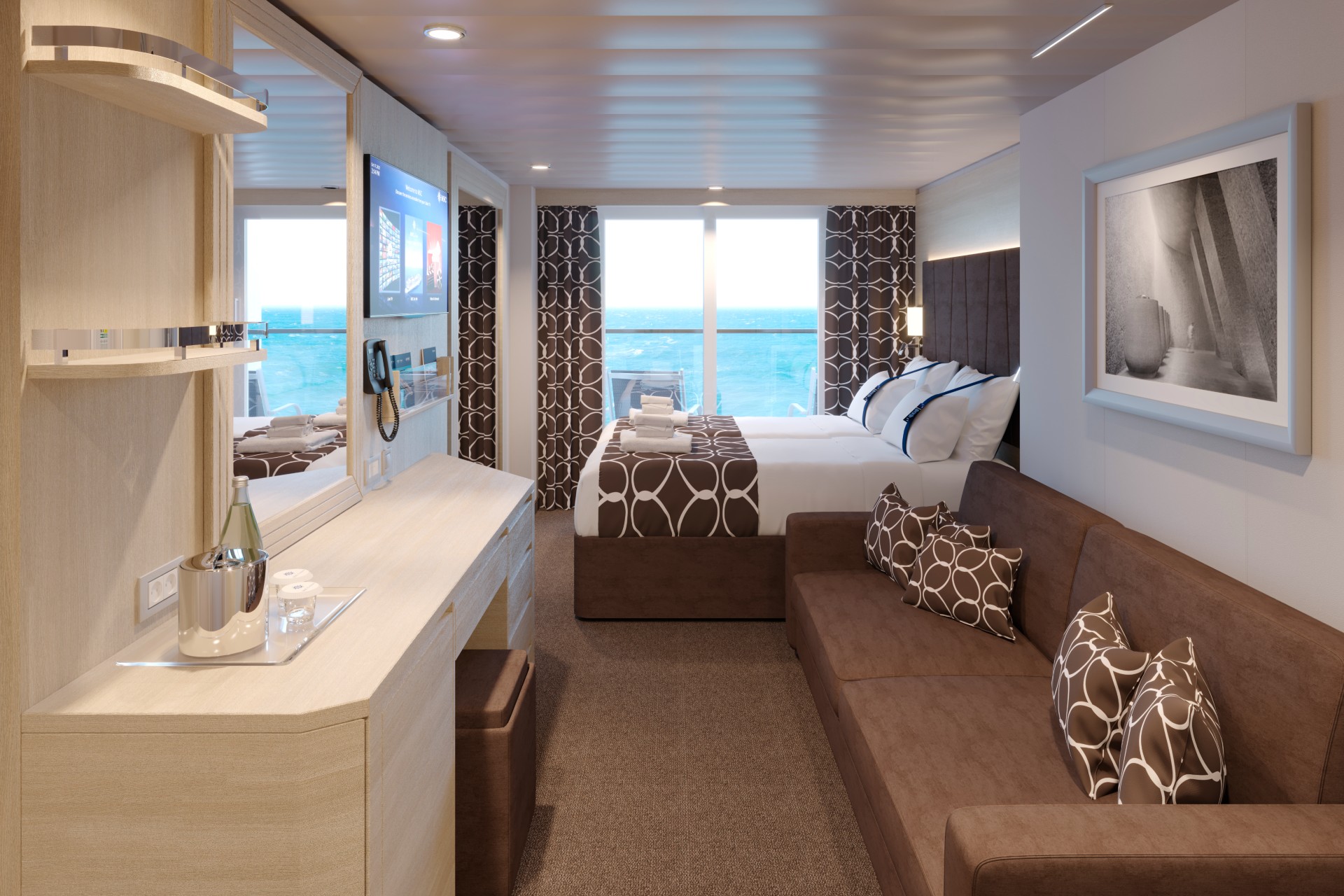 Eksempel på balkonglugar på MSC World America