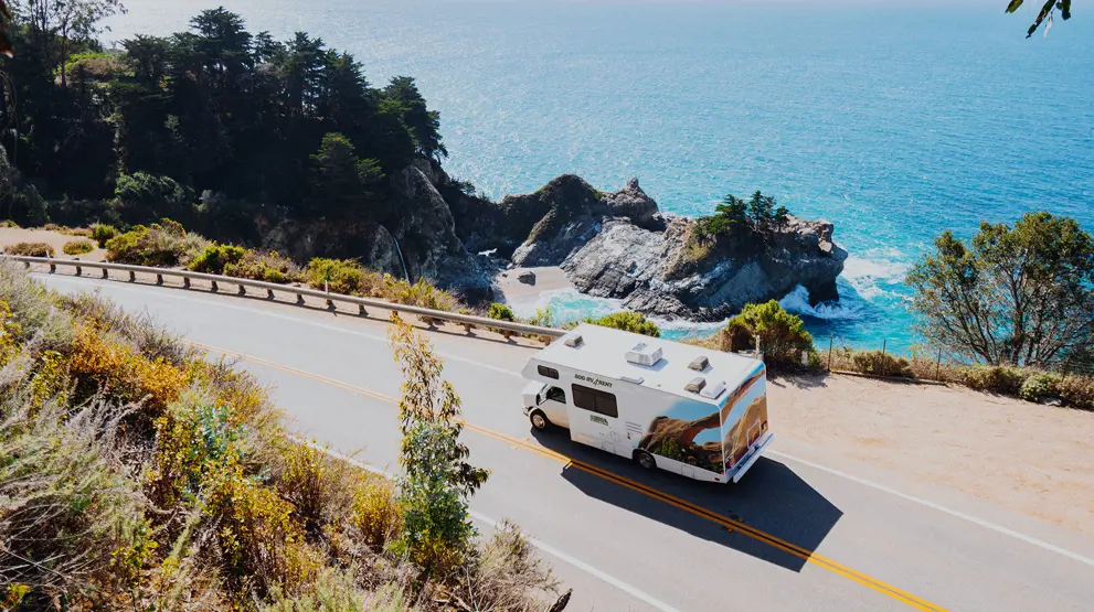 Bobil på Highway 1, California
