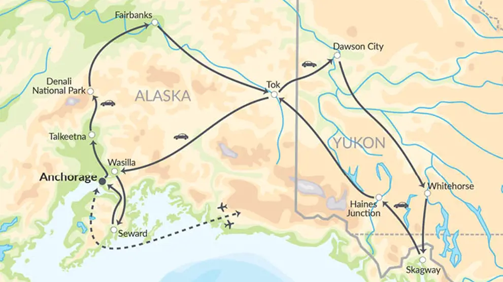 Den ville ruten i Yukon og Alaska