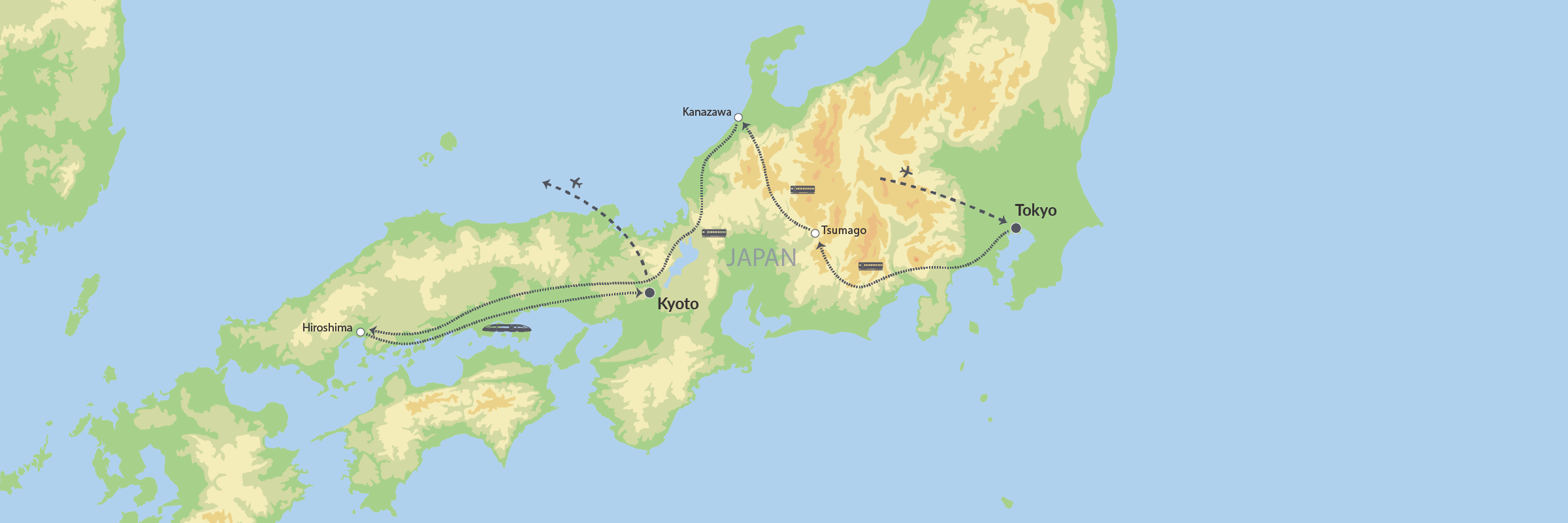 Ikoniske Japan Map