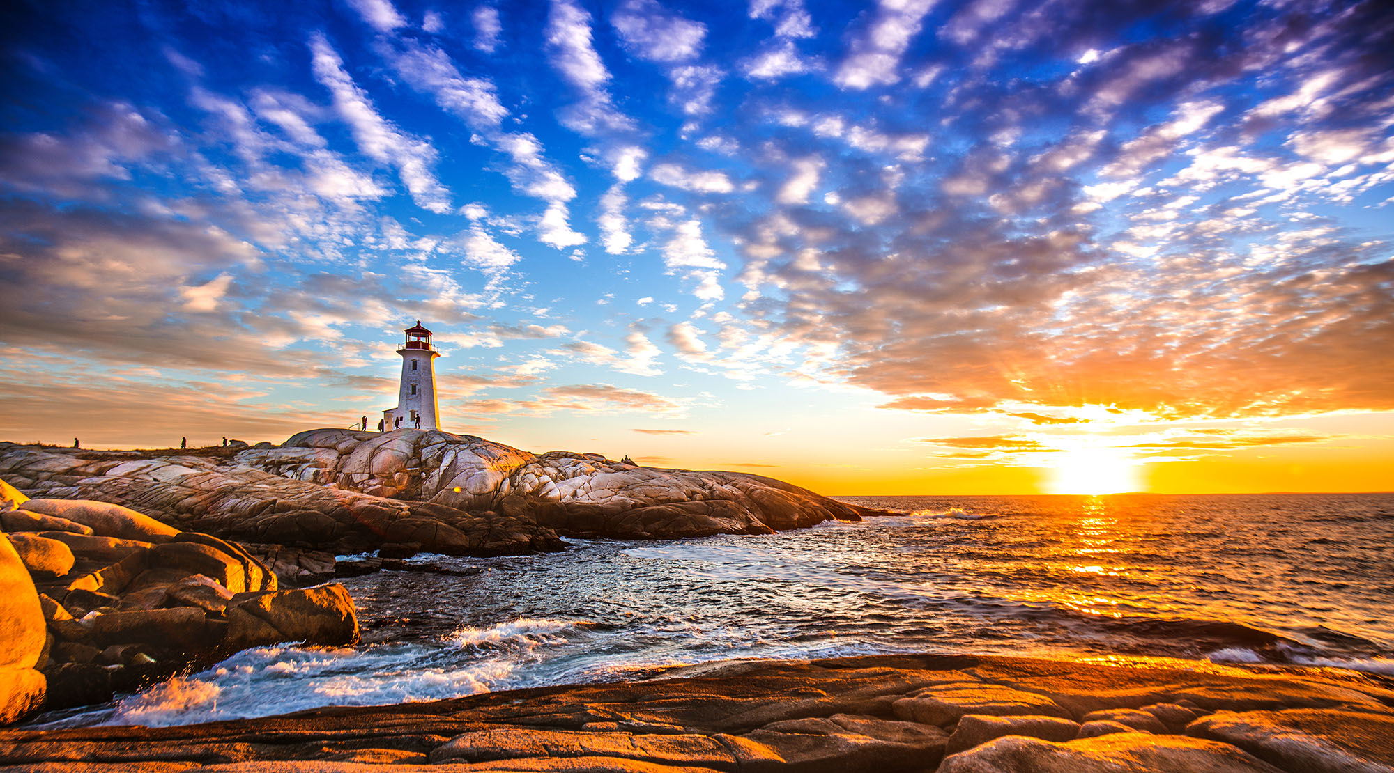 Peggy’s Cove Lighthouse nær Halifax på Canadas østkyst