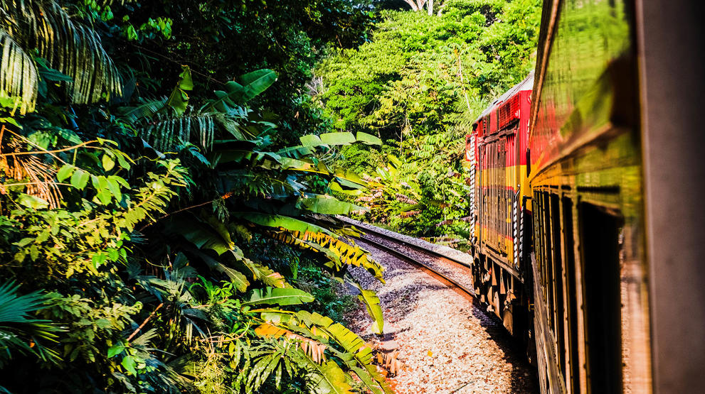 Prøv en tur med den gamle jernbanen ved Panamakanalen