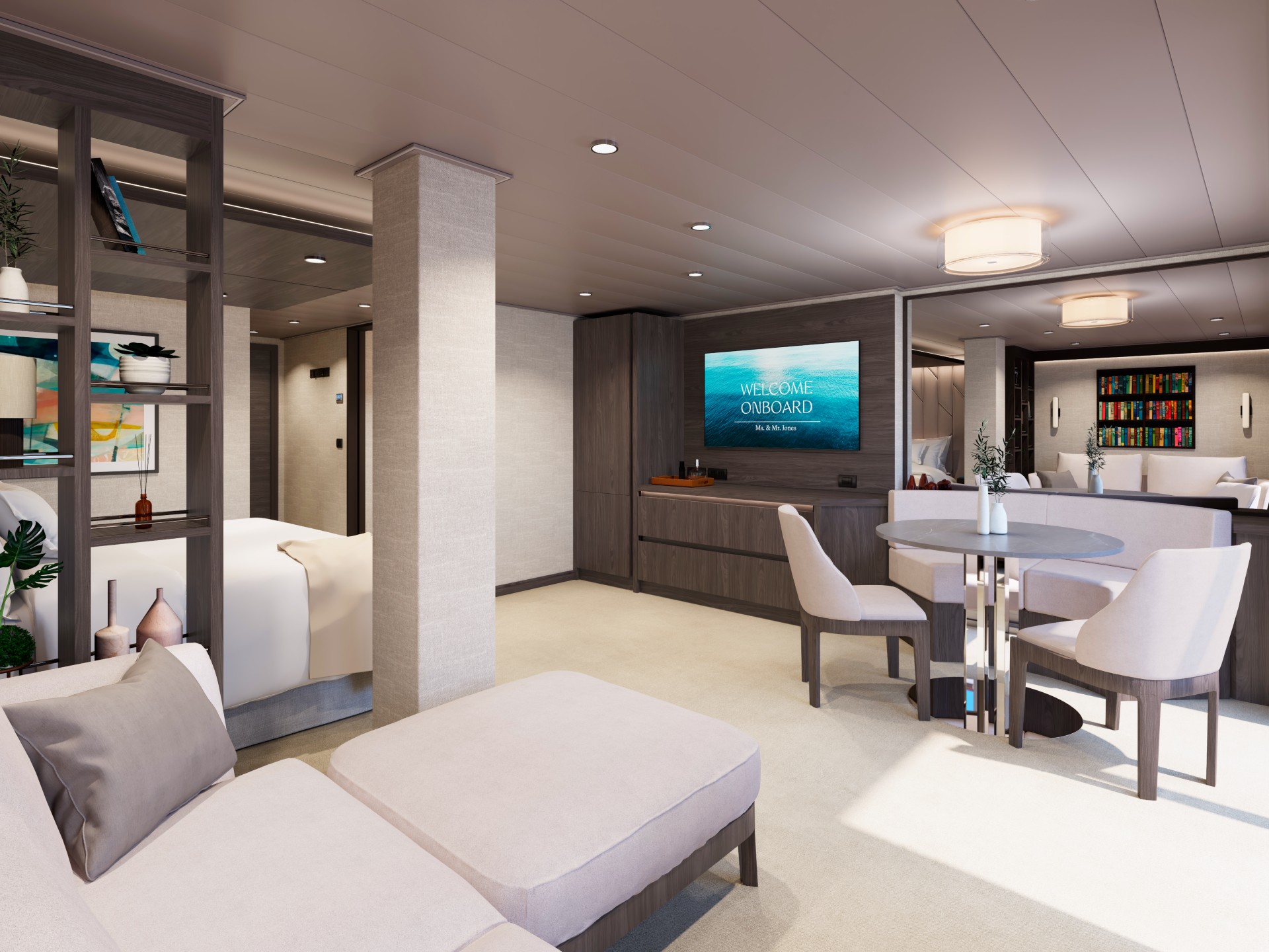 Eksempel på en Deluxe Penthouse Suite på Explora I