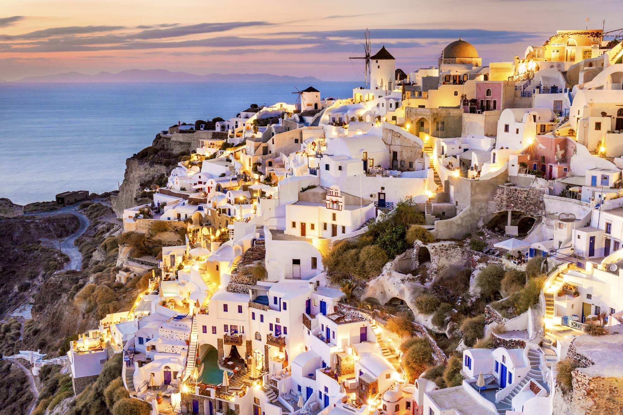 Idylliske Santorini i Hellas