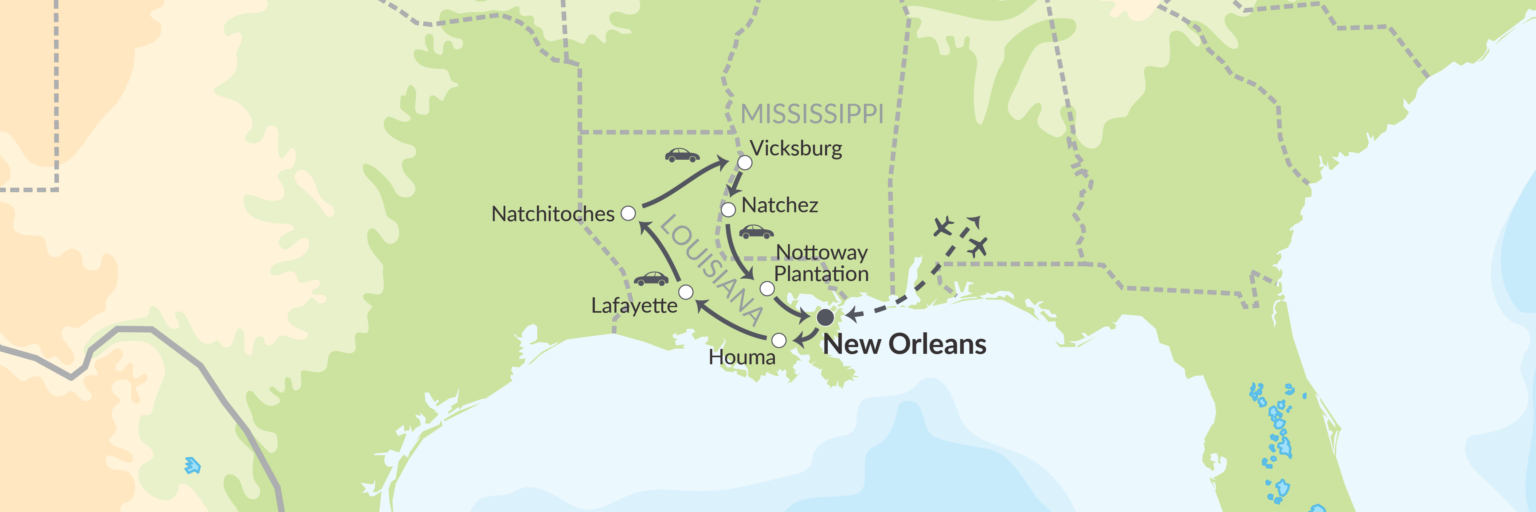 5258 Autentisk Kør Selv Ferie I Sydstaterne