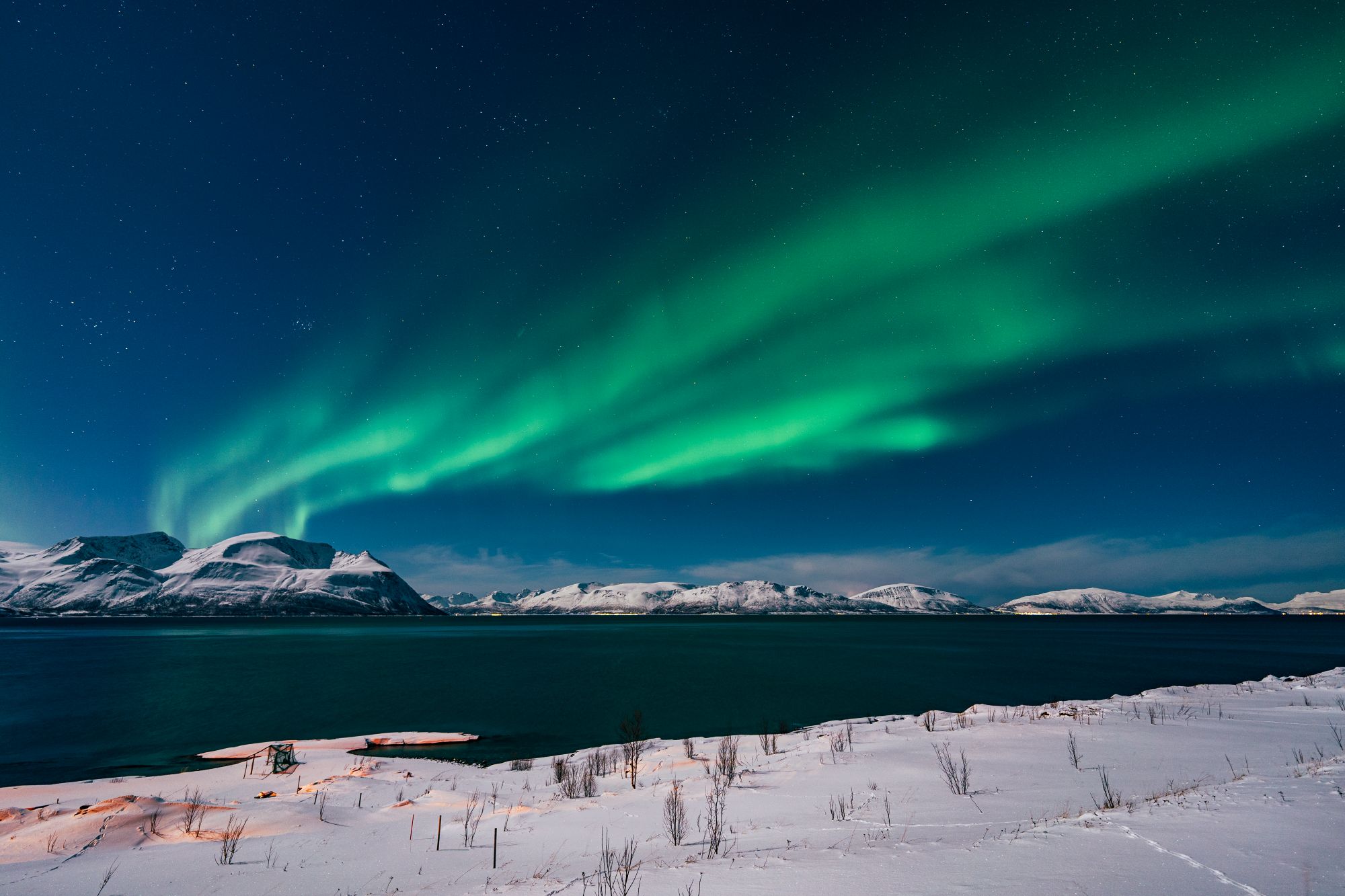 Nordlys over den vakre Lyngenfjorden | Foto: Petr Pavlíček/Hurtigruten