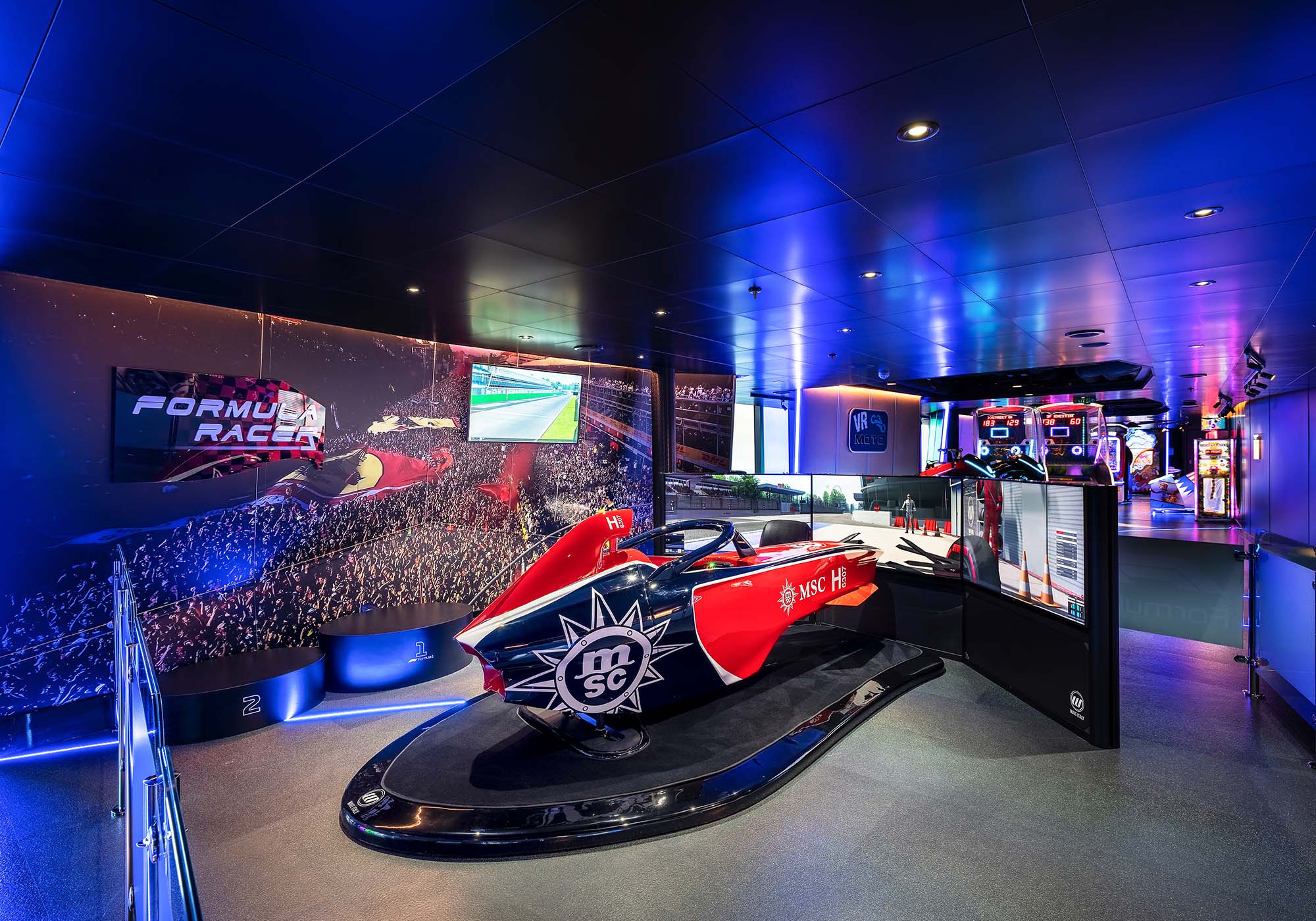 Prøv Formel 1-simulatoren på MSC Seascape