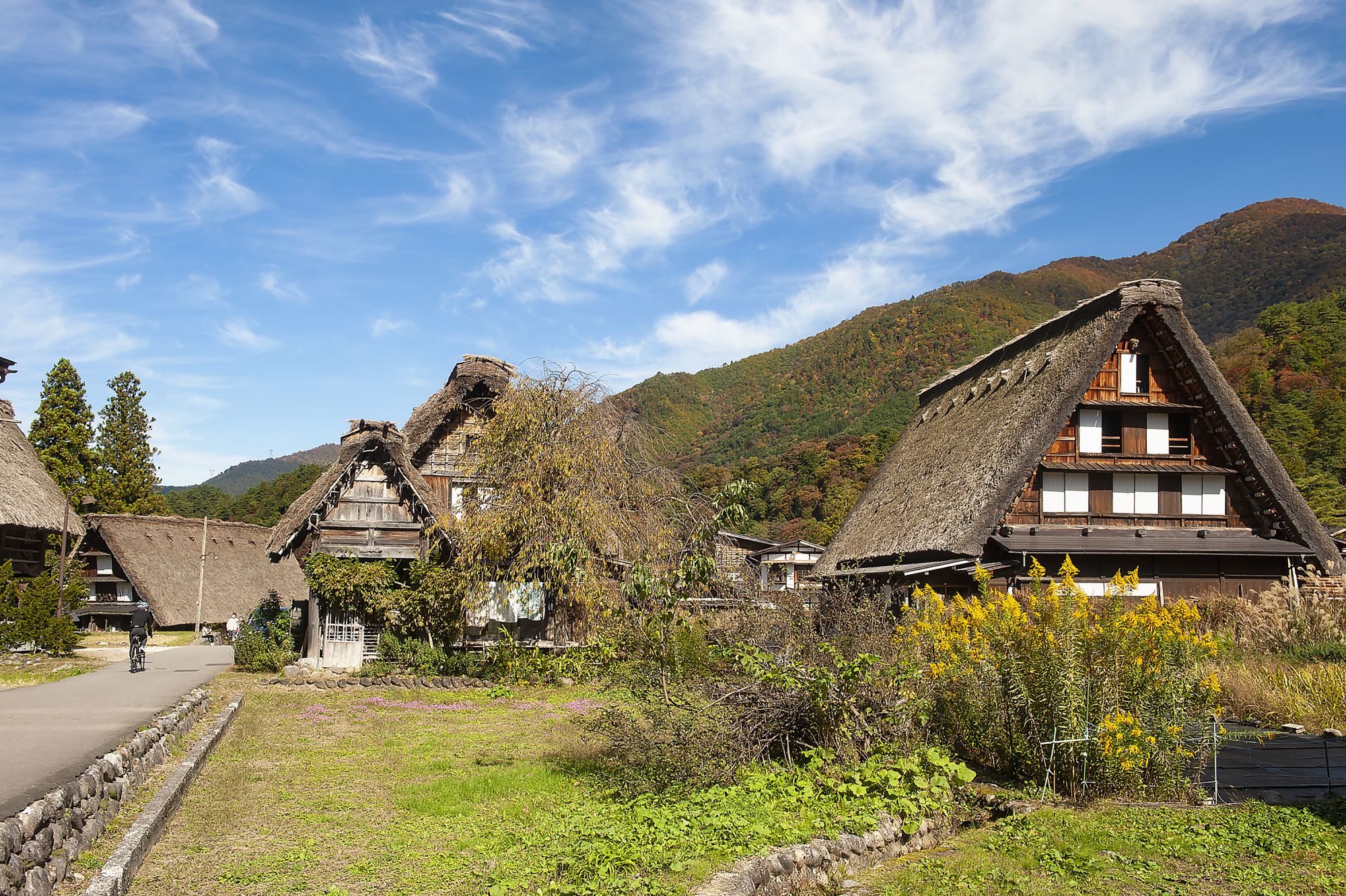 De sjarmerende gårdshusene i Shirakawago