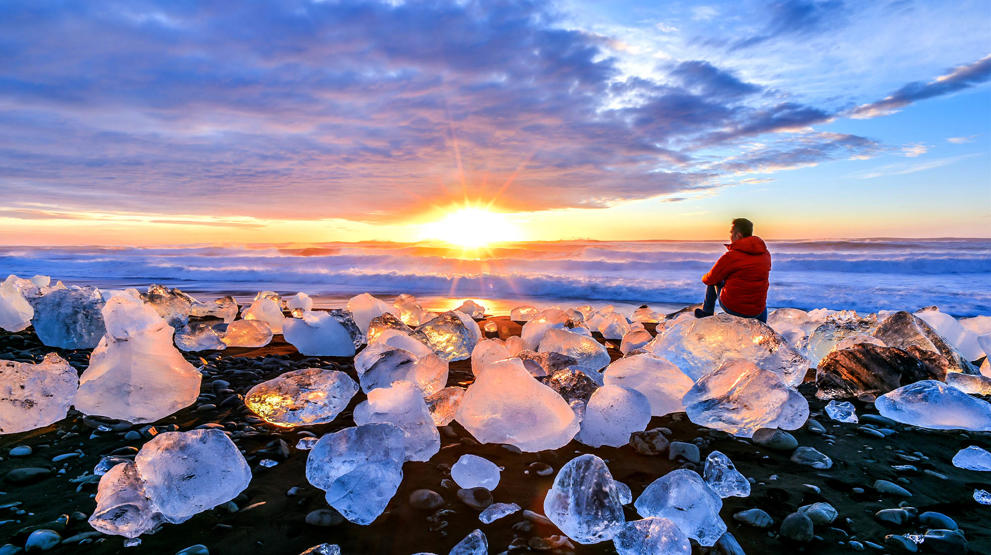 Jokulsarlon stranden, også kjent som diamantstranden - Reiser til Island