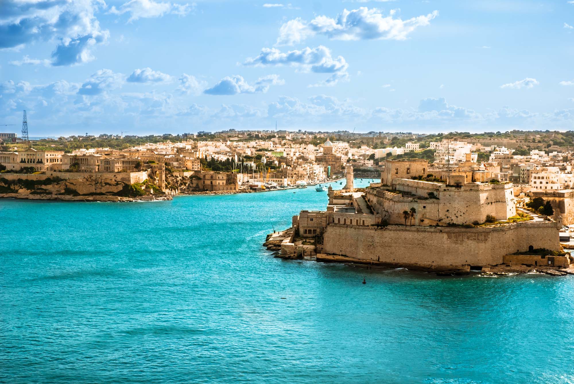 Grand Harbour i Valletta på Malta