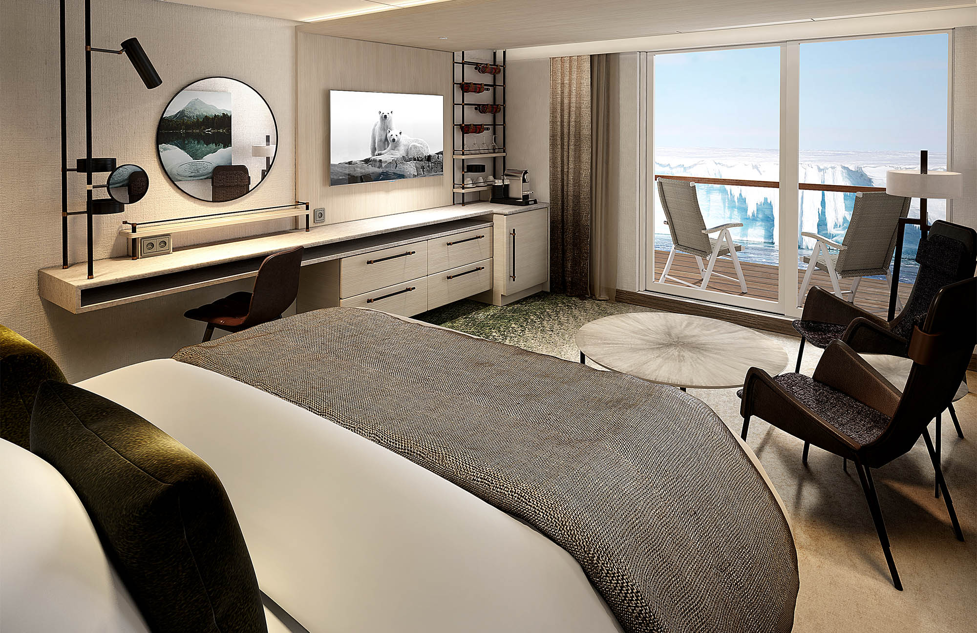 Flotte komfortable lugarer - eksempel på Expeditions Suite