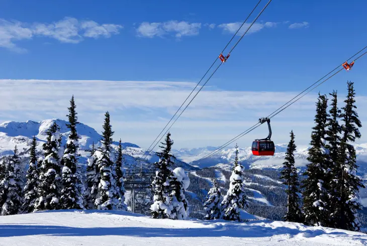 Med gondolbanen Peak 2 Peak er det enkelt å komme seg fra Whistler Mountain til Blackcomb Mountain