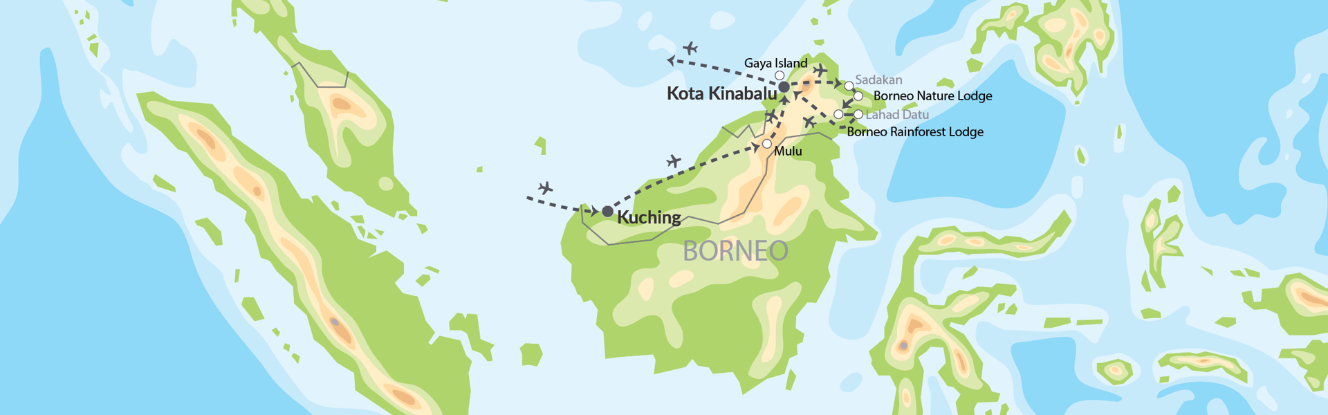 96610 Borneo Regnskov, Sandstrand Og Unikt Dyreliv