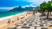 Den berømte stranda, Ipanema, i Rio de Janeiro