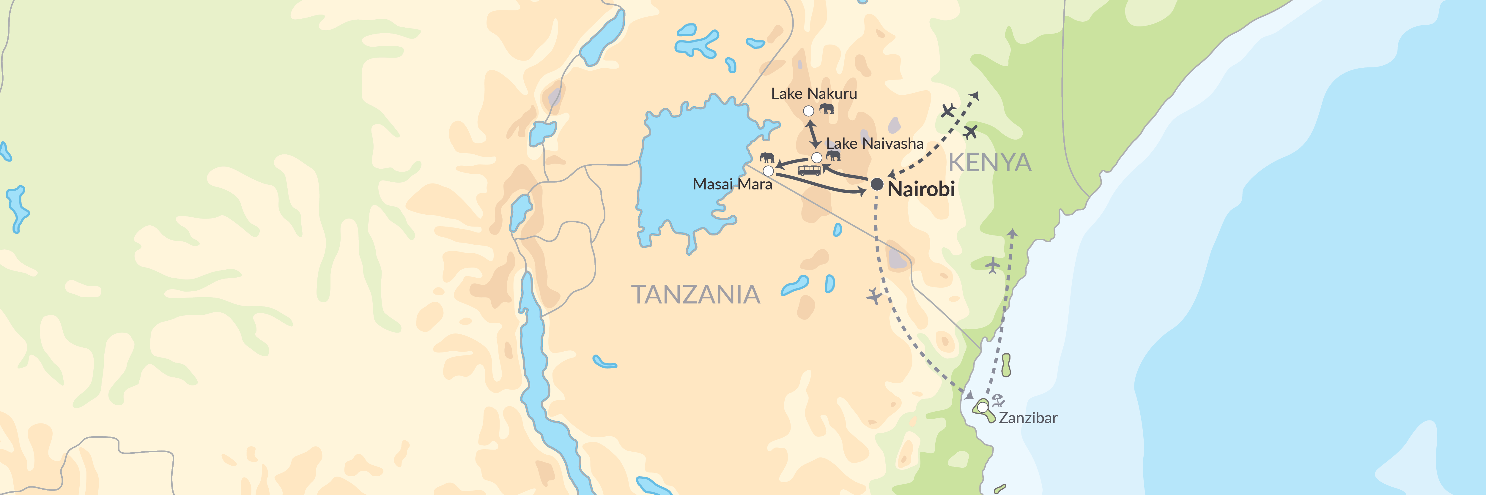7108 Kenyas Klassiske Højdepunkter & Badeferie