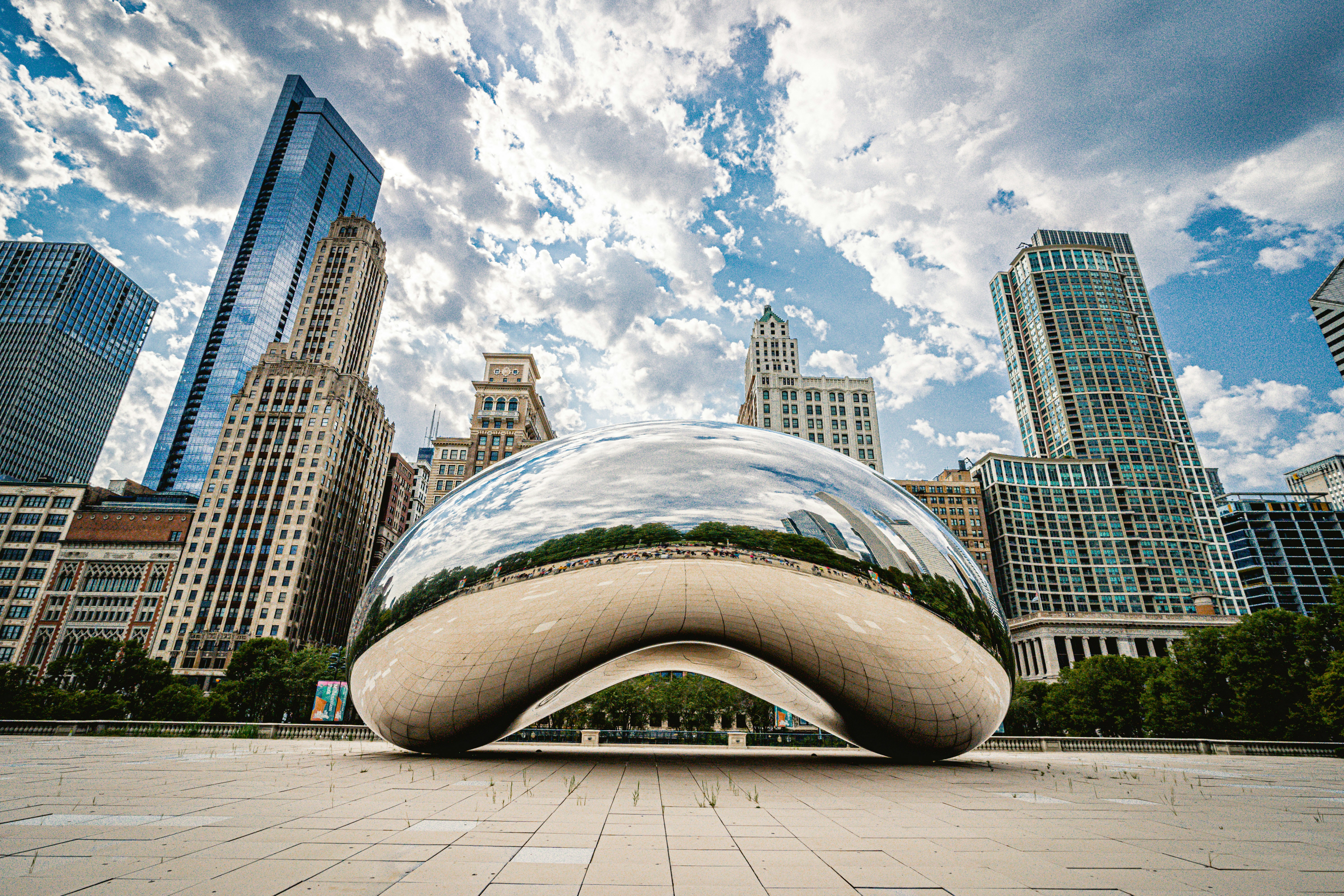Berømte Cloud Gate i Chicago