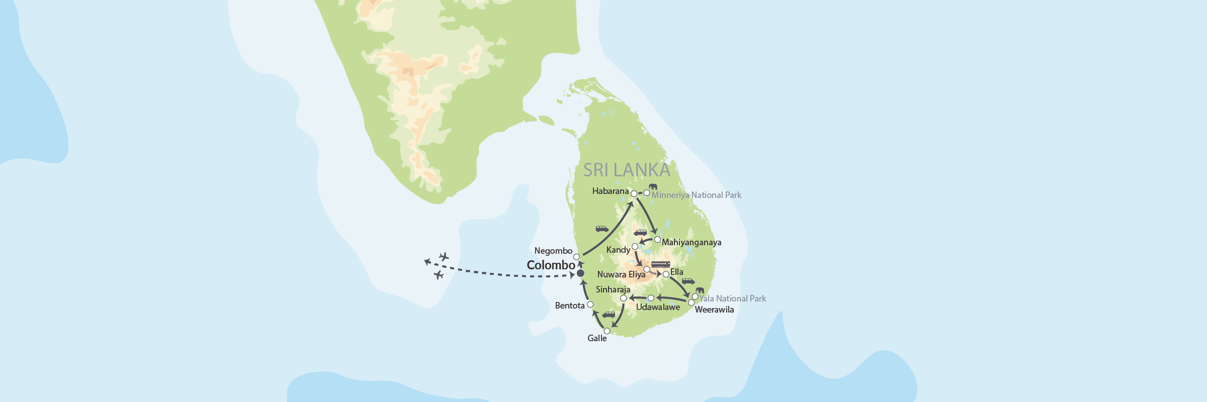 Sri Lankas Sydkyst Map (1)