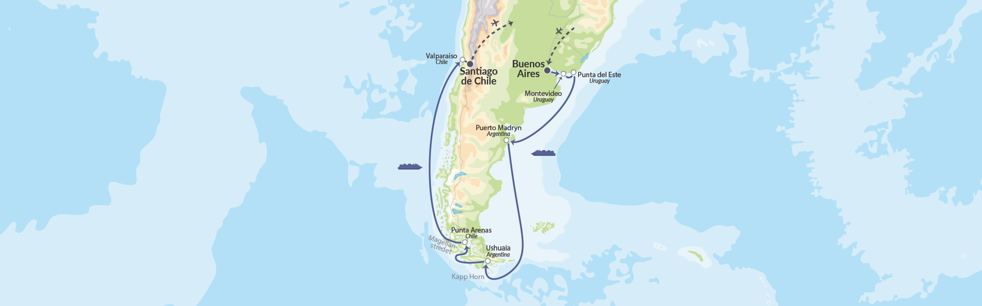 109747 Celebrity Eclipse 24MAR24 Patagonien Og Argentina Map