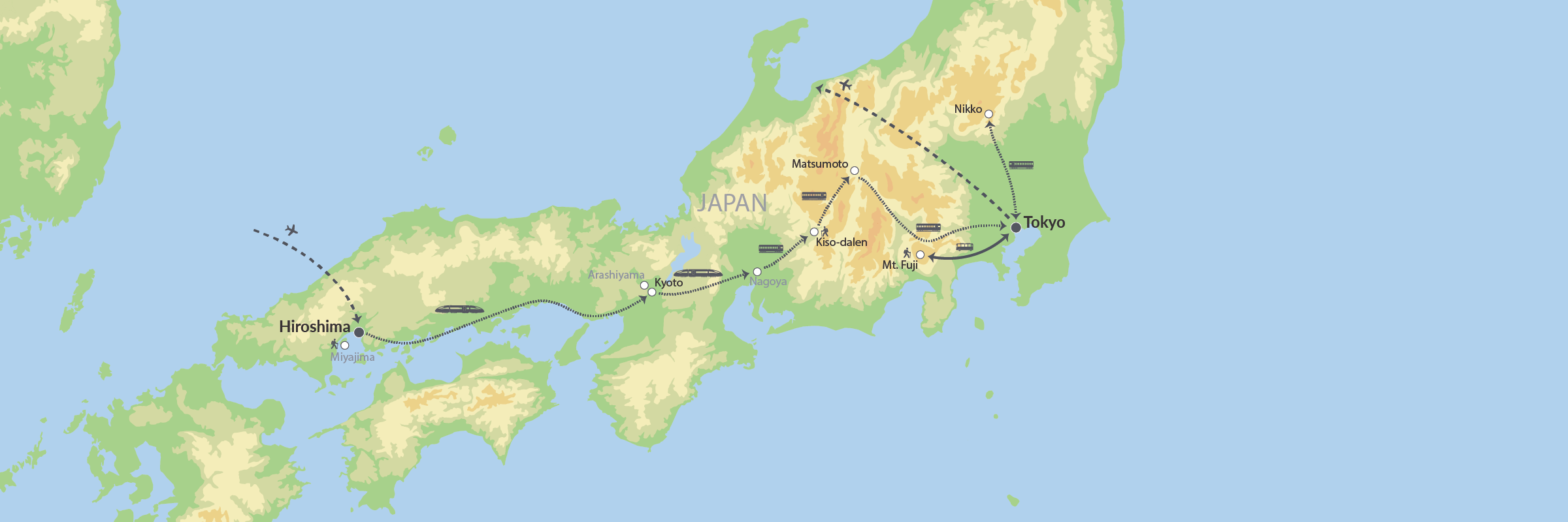 Kultur, Historie Og Vandring I Japan Map