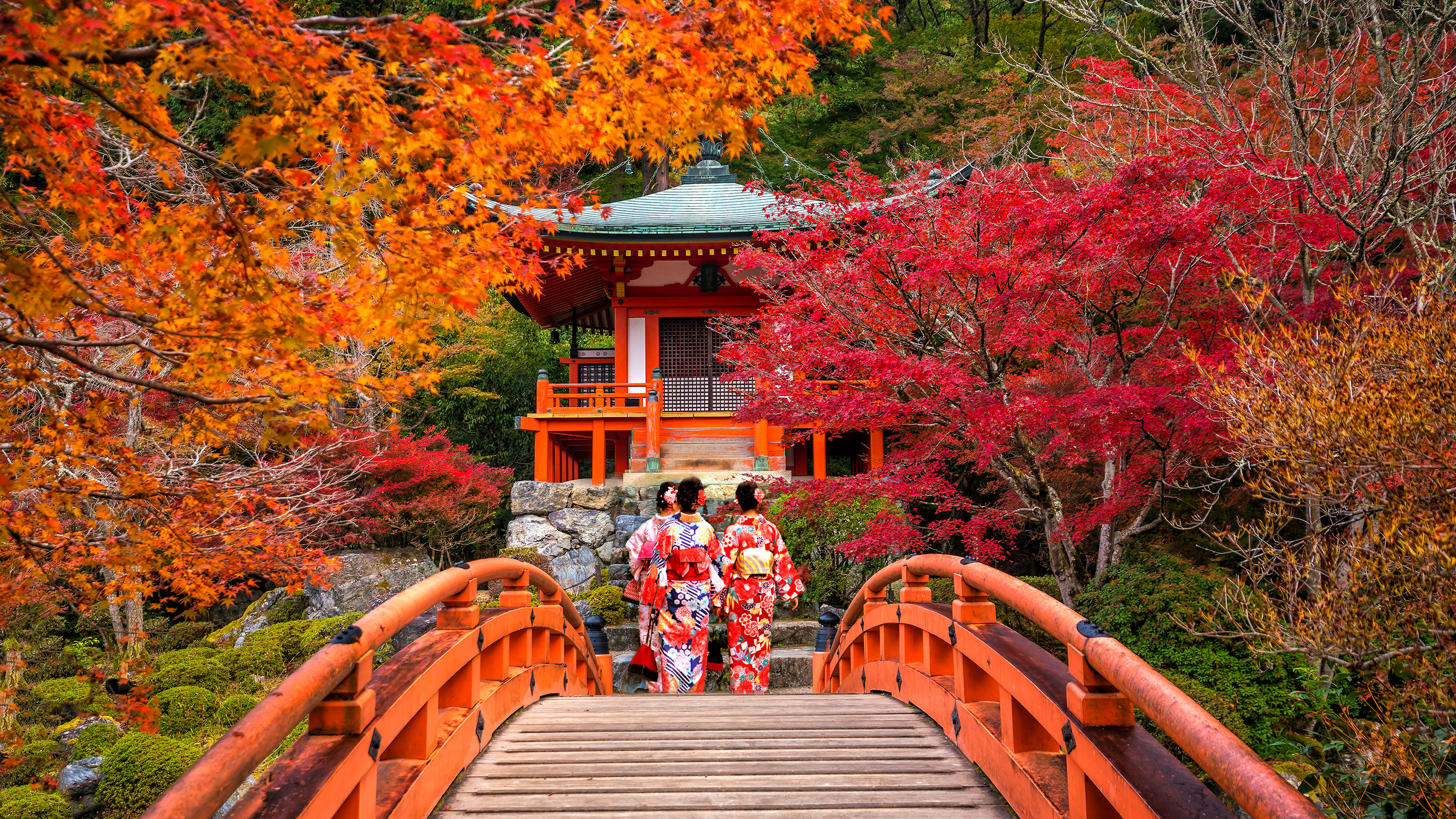 Traditional Japanese Yukata At Daigo Ji Temple Shutterstock 1242243004